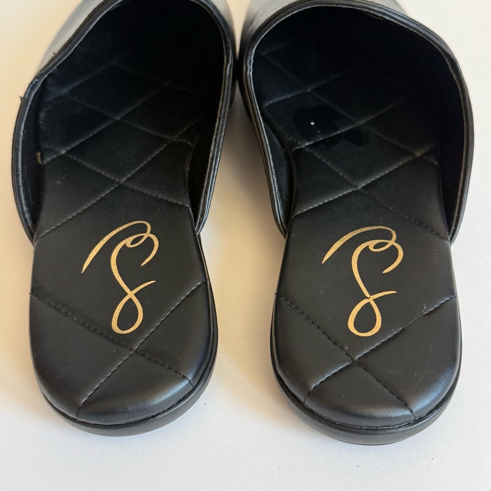 Sam Edelman Kylar Leather Slippers Mules Women’s Size 8 Black Slip On Shoes - Picture 6 of 13
